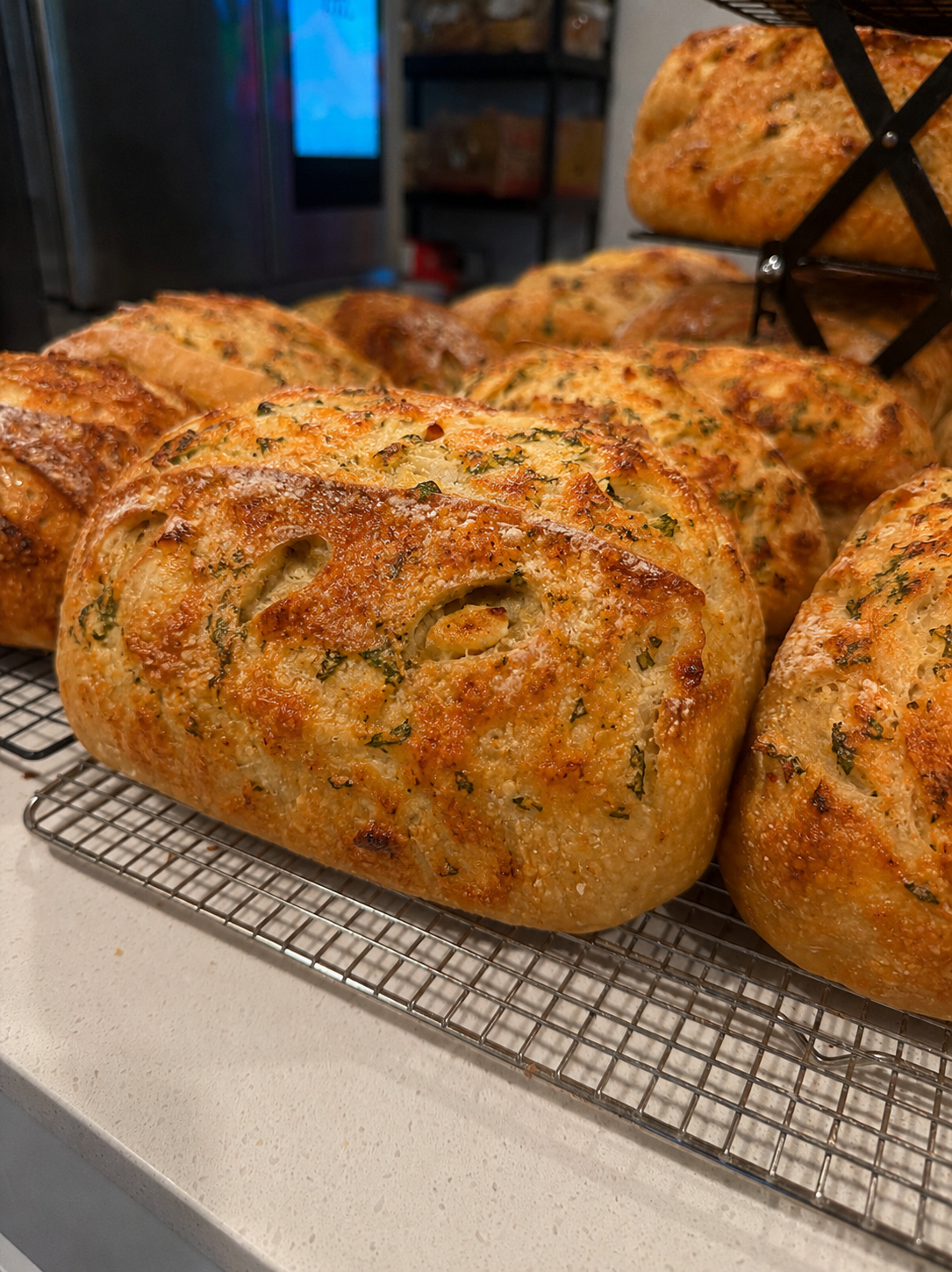 Roasted garlic & Parmesan sourdough