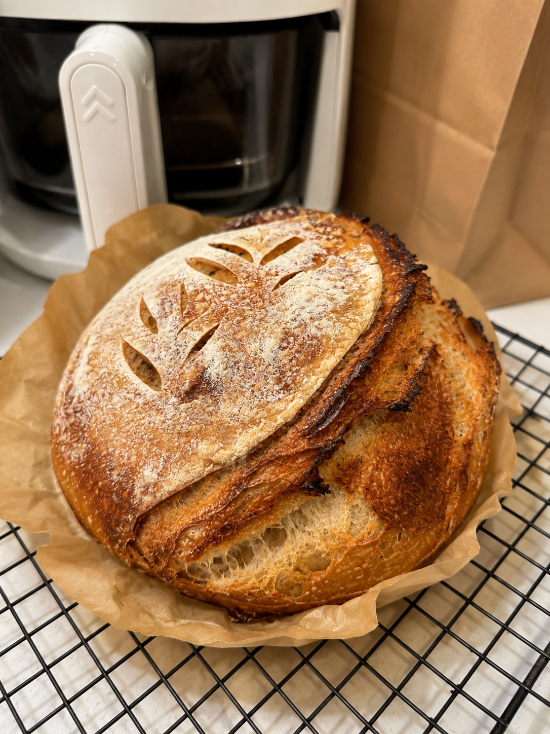 Round cinnamon swirl loaf